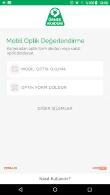 Örnek Akademi Optik Okuma android App screenshot 2